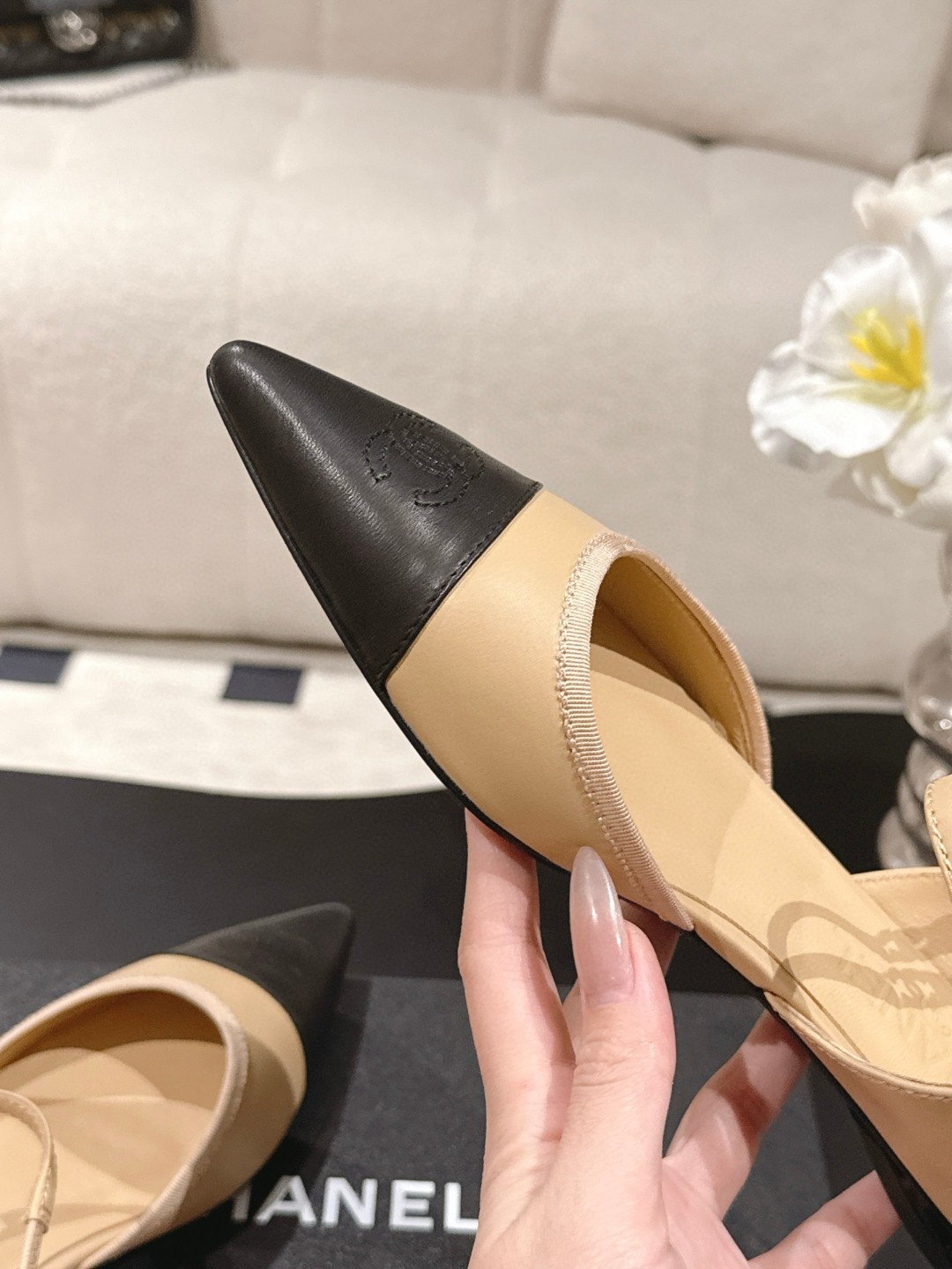 CHANEL slingback flats