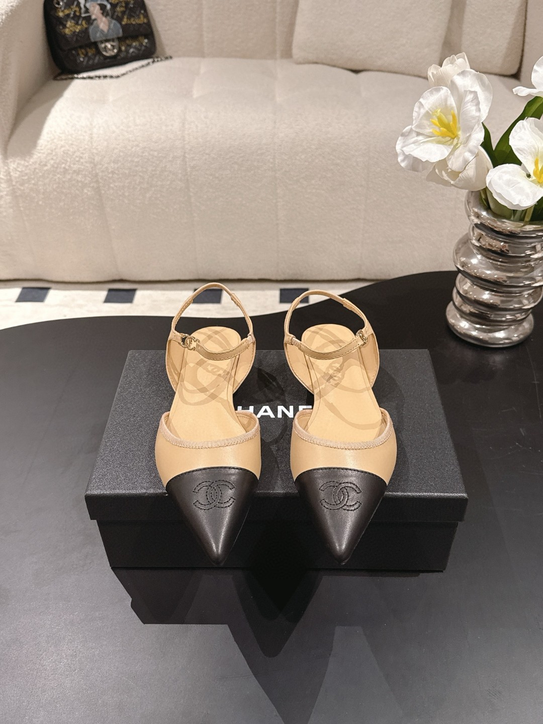 CHANEL slingback flats