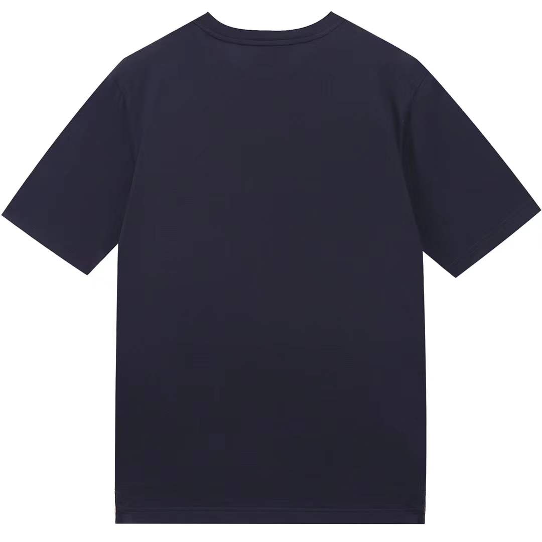 Hermès "Paris" cotton navy blue t-shirt featuring a detailed metallic-style horse graphic print.