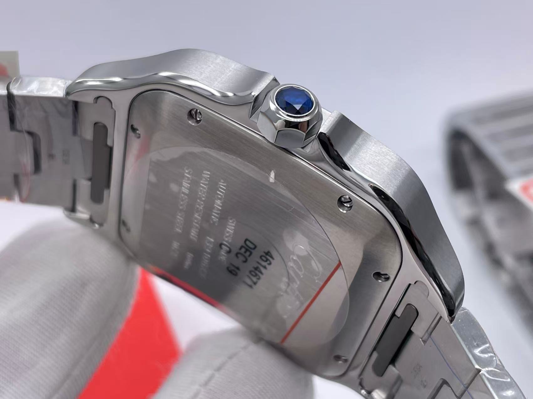 CAR0450B - Santos De Cartier 2018 Mens XL SS/SS Blue BVF MY9015 $468