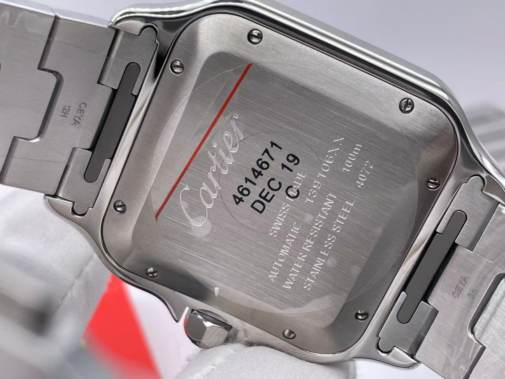 CAR0450B - Santos De Cartier 2018 Mens XL SS/SS Blue BVF MY9015 $468