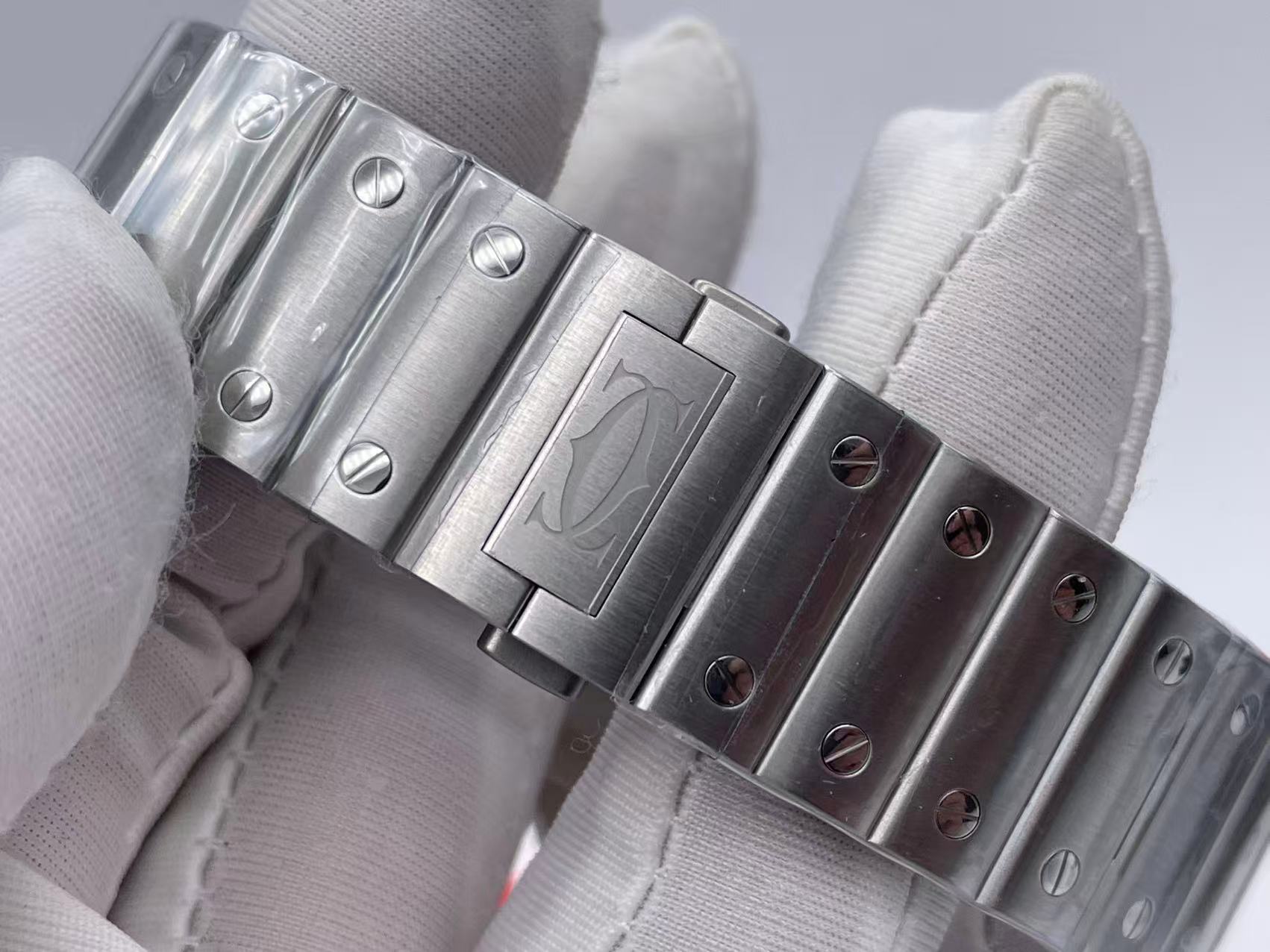 CAR0450B - Santos De Cartier 2018 Mens XL SS/SS Blue BVF MY9015 $468