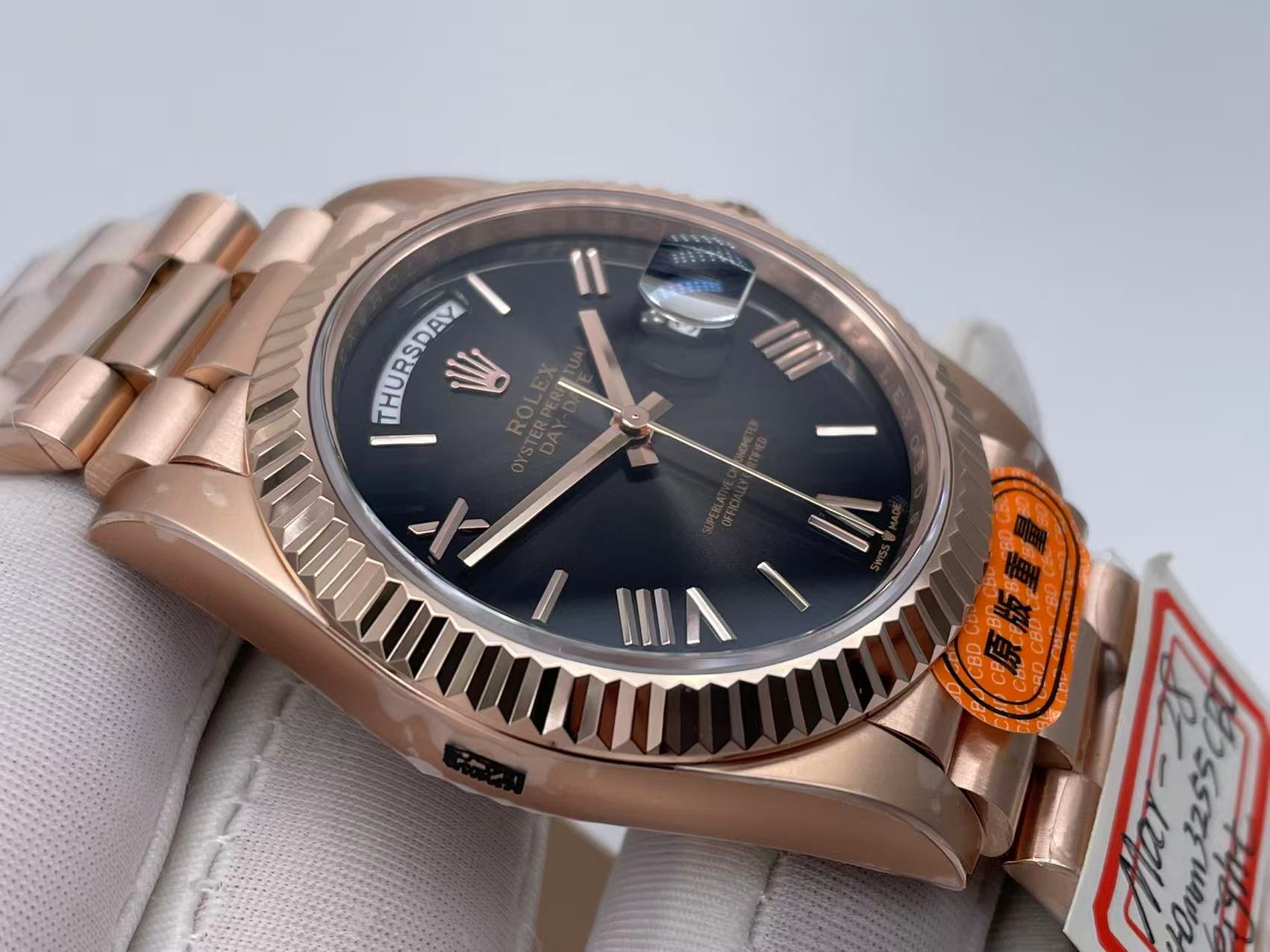 RDD0381A - DayDate 40mm Flt Wt RG/RG O-Gry/Rm/Stk CBDVR3255 $718