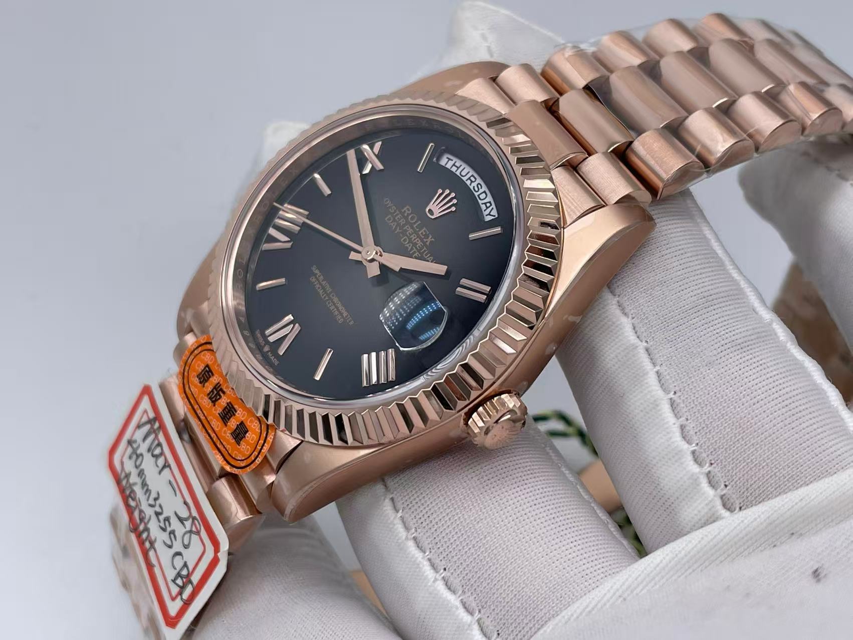 RDD0381A - DayDate 40mm Flt Wt RG/RG O-Gry/Rm/Stk CBDVR3255 $718