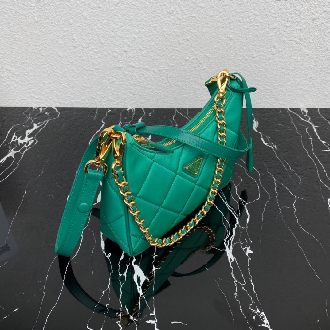 Prada Re-Edition 1995 Chaine Mini Re-Nylon Bag in the color Menta