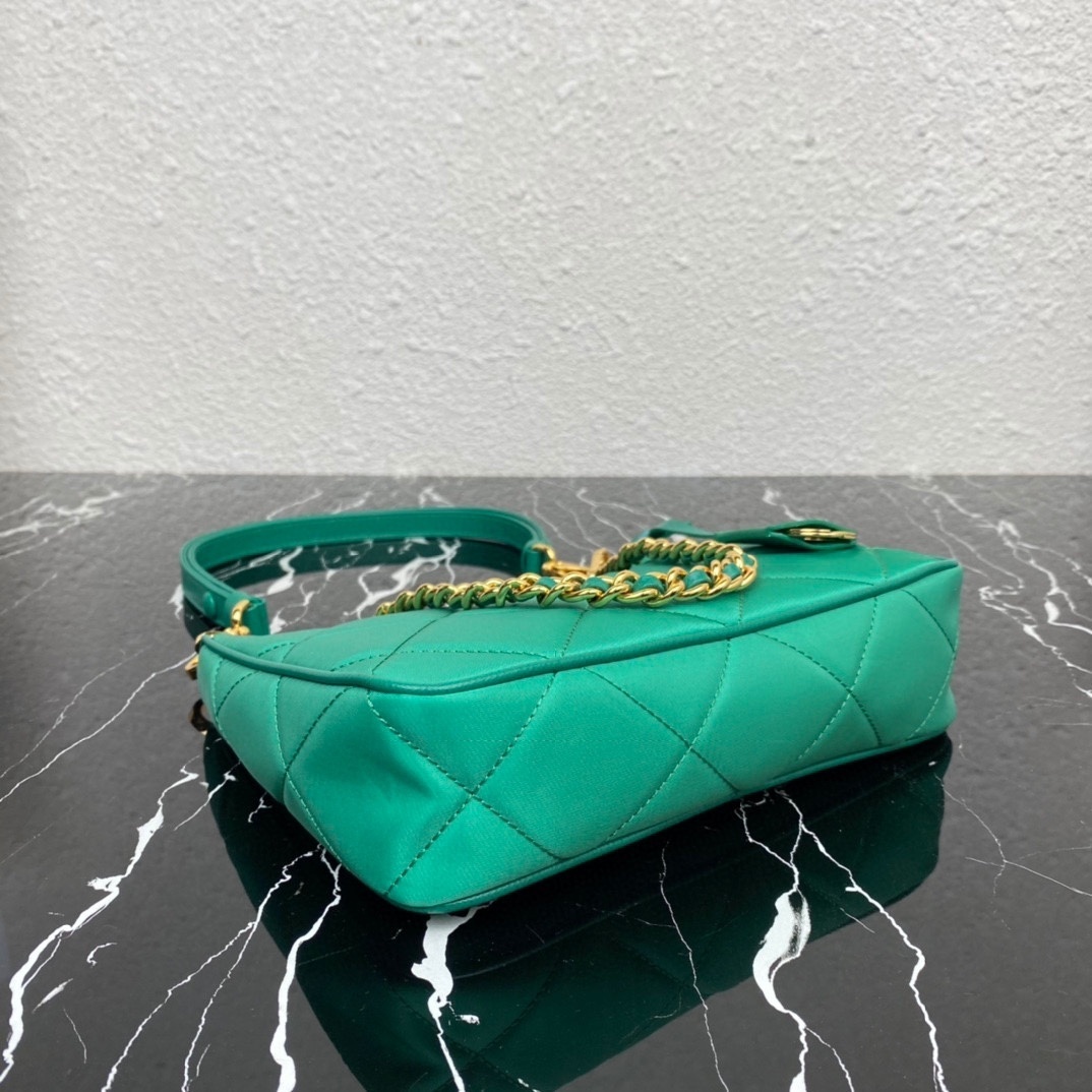 Prada Re-Edition 1995 Chaine Mini Re-Nylon Bag in the color Menta