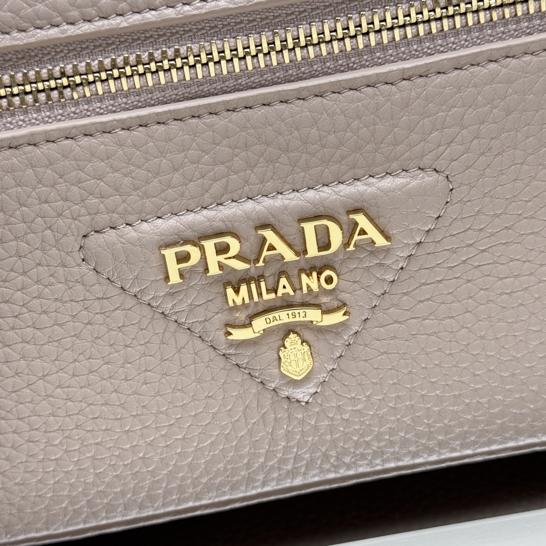 Prada Leather Mini-Bag Vanity with gold hardware