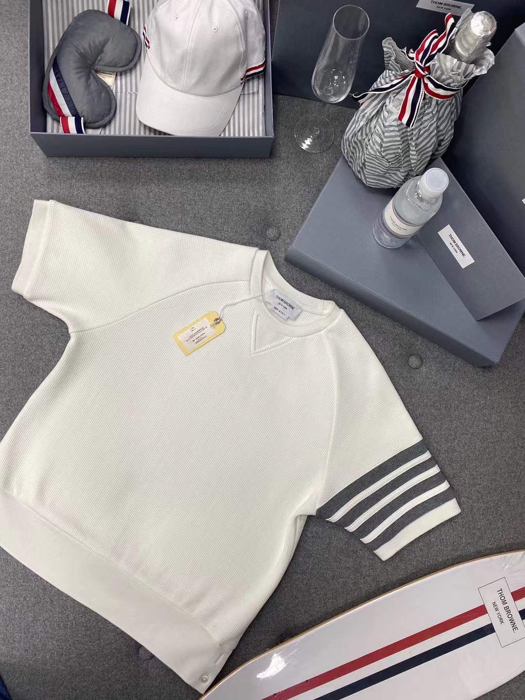 Thom Browne Ottoman Rib 4-Bar Sweatshirt