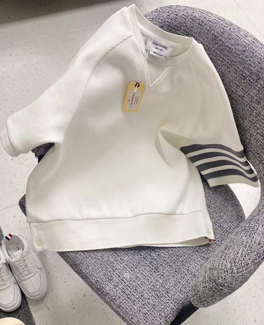 Thom Browne Ottoman Rib 4-Bar Sweatshirt