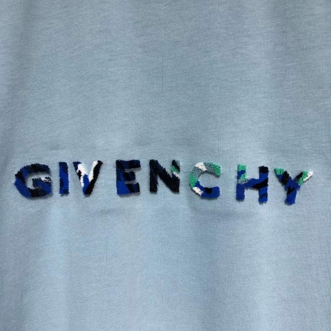 Givenchy Classic Misty Blue Short Sleeve T-Shirt