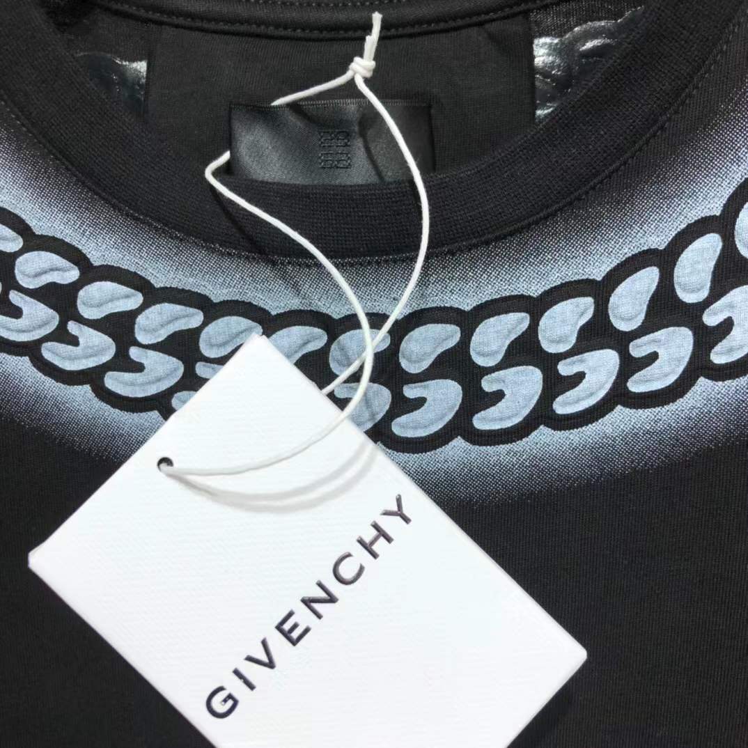 Givenchy Embellished Chain Short Sleeve Tee.