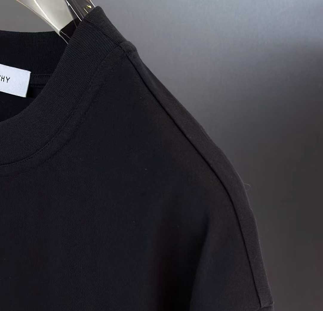 Givenchy cotton T-shirt featuring a distinctive "Givenchy Paris 1952" tape logo print on the front