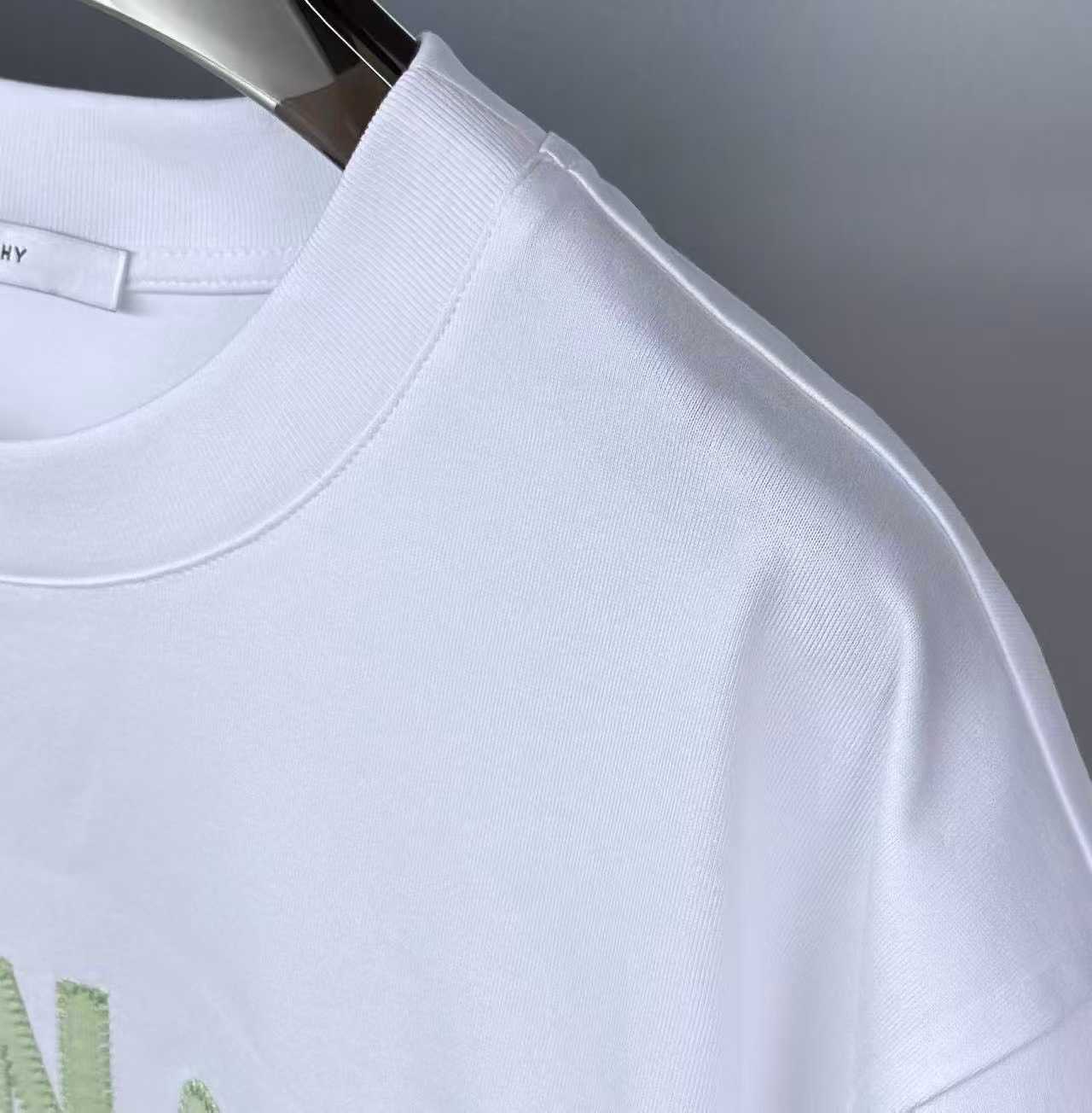Givenchy Paris T-shirt features green embroidery