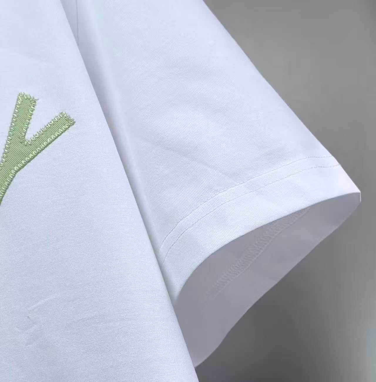Givenchy Paris T-shirt features green embroidery