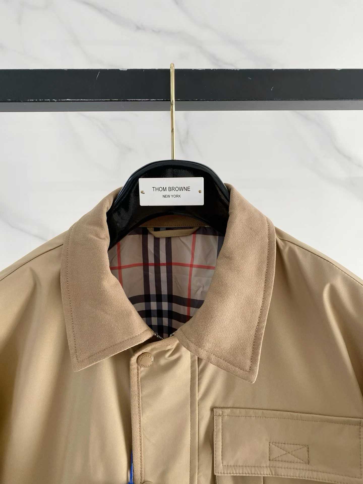 Burberry Logo-Embroidered Cotton-Gabardine Harrington Jacket
