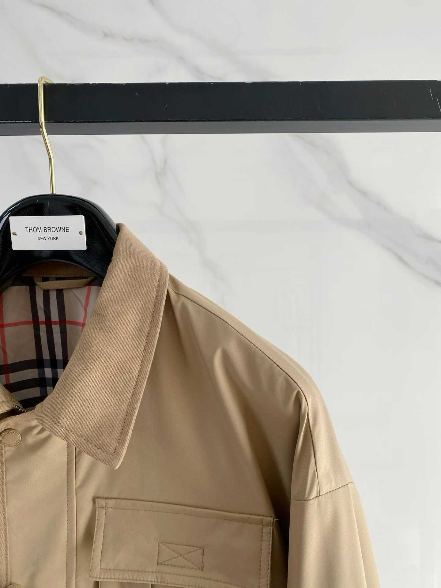 Burberry Logo-Embroidered Cotton-Gabardine Harrington Jacket