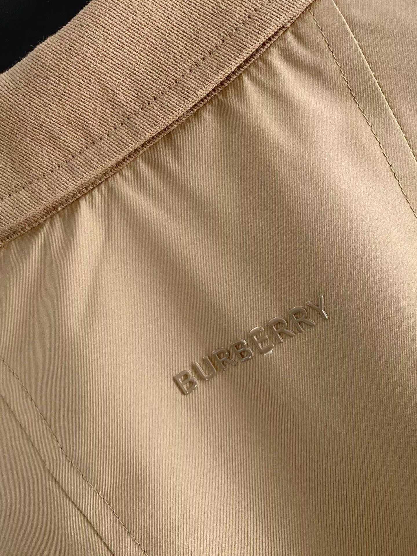 Burberry Logo-Embroidered Cotton-Gabardine Harrington Jacket