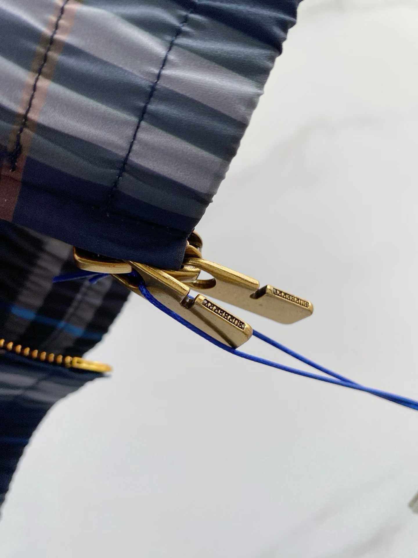 burberry Burberry check cotton blouson jacket in blue