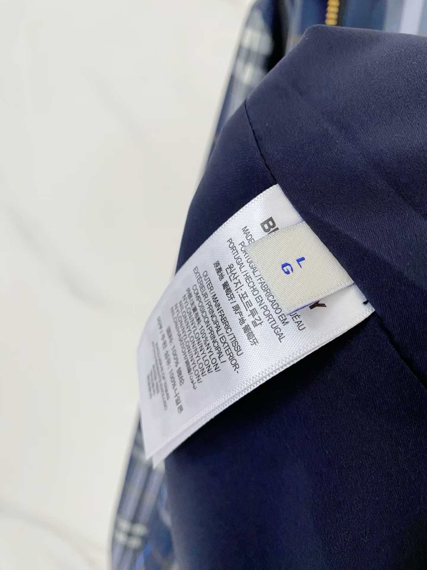 burberry Burberry check cotton blouson jacket in blue