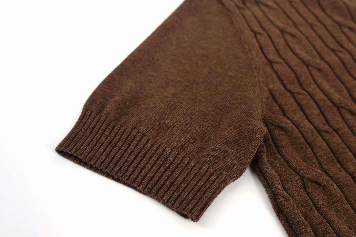 loro piana short-sleeved cable-knit sweater