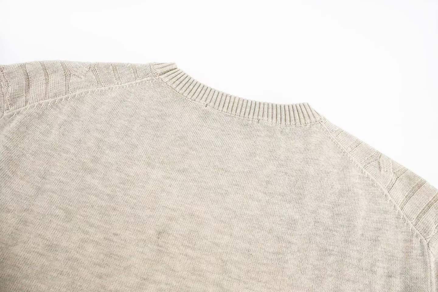 loro piana short-sleeved cable-knit sweater