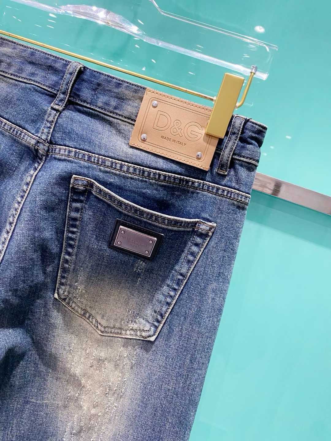 dolce gabbana blue distressed denim jeans