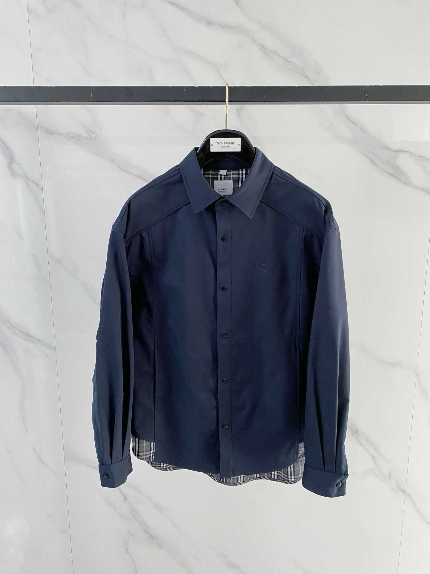 burberry blue poplin or cotton shirt