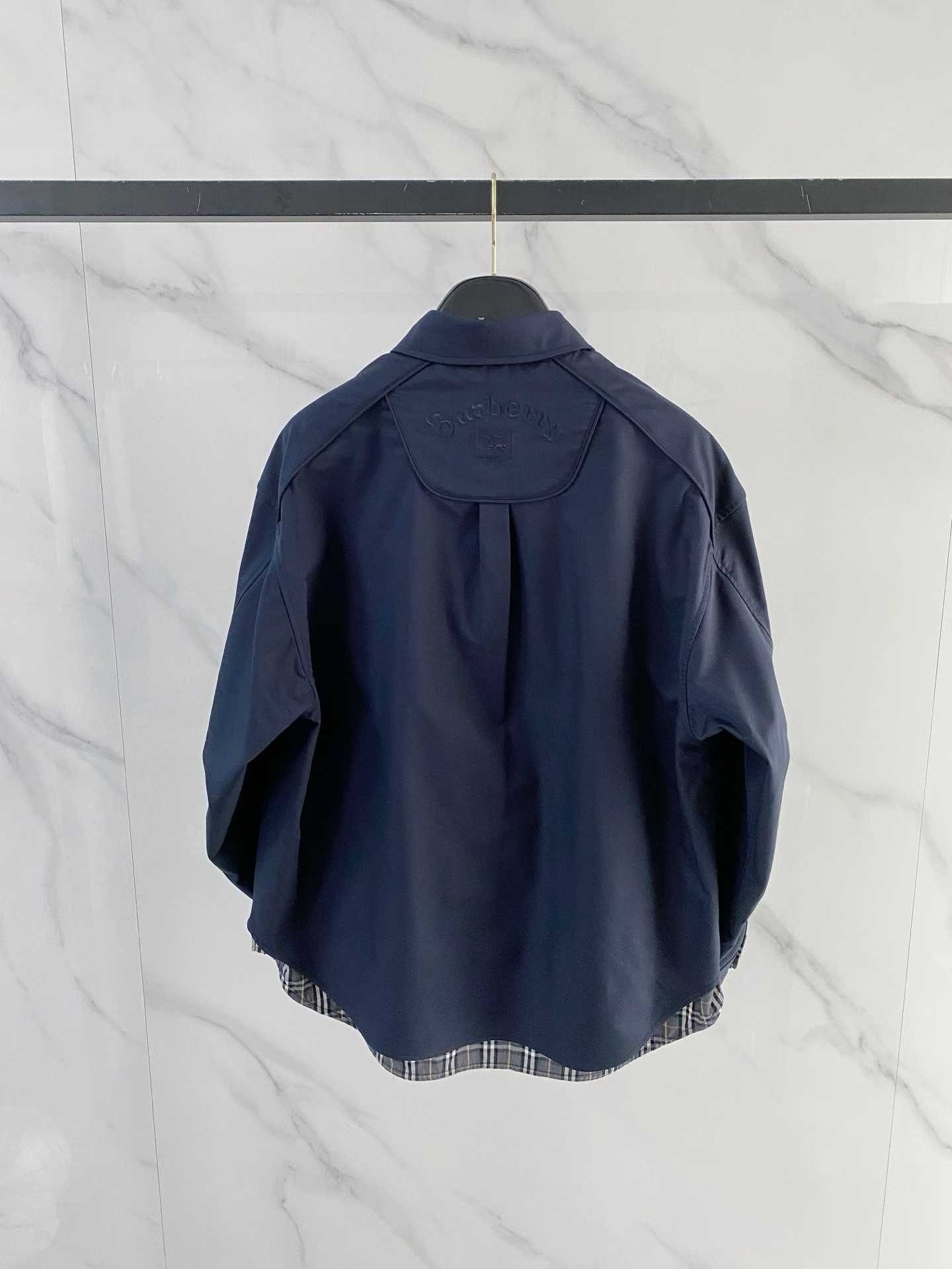burberry blue poplin or cotton shirt