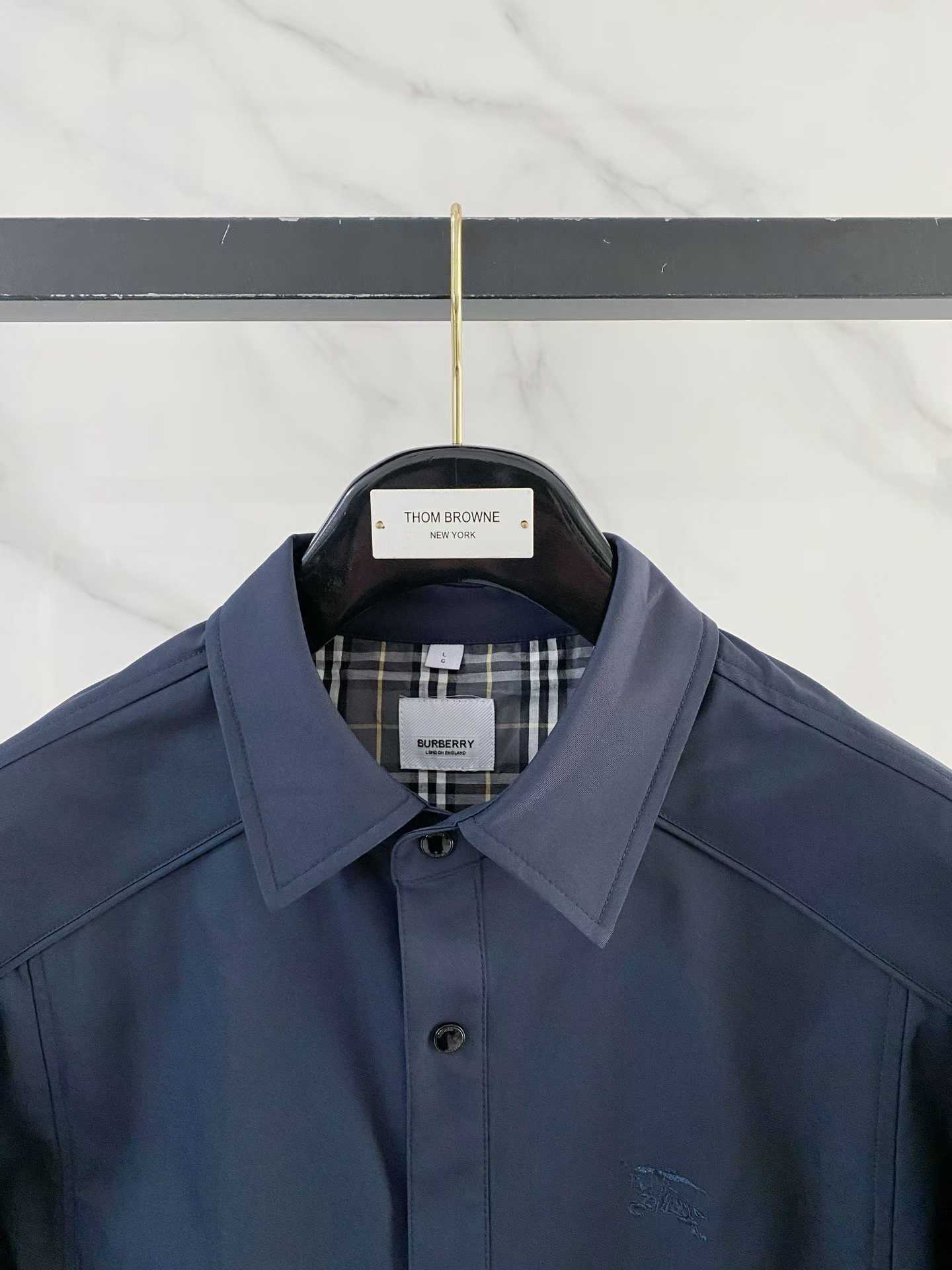 burberry blue poplin or cotton shirt