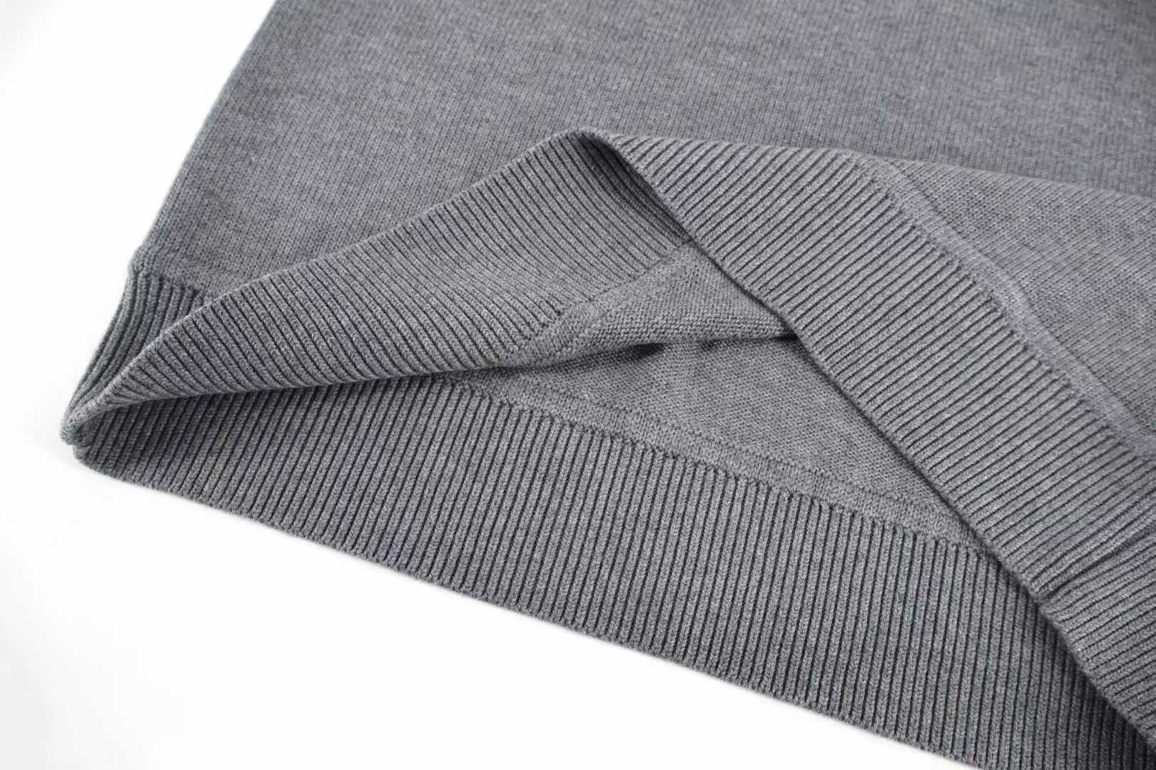 Moncler charcoal grey logo-embroidered crew neck sweater