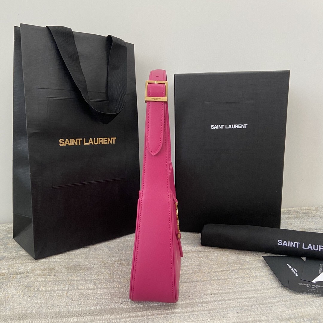 Saint Laurent Le 5 à 7 hobo bag in fuchsia pink leather