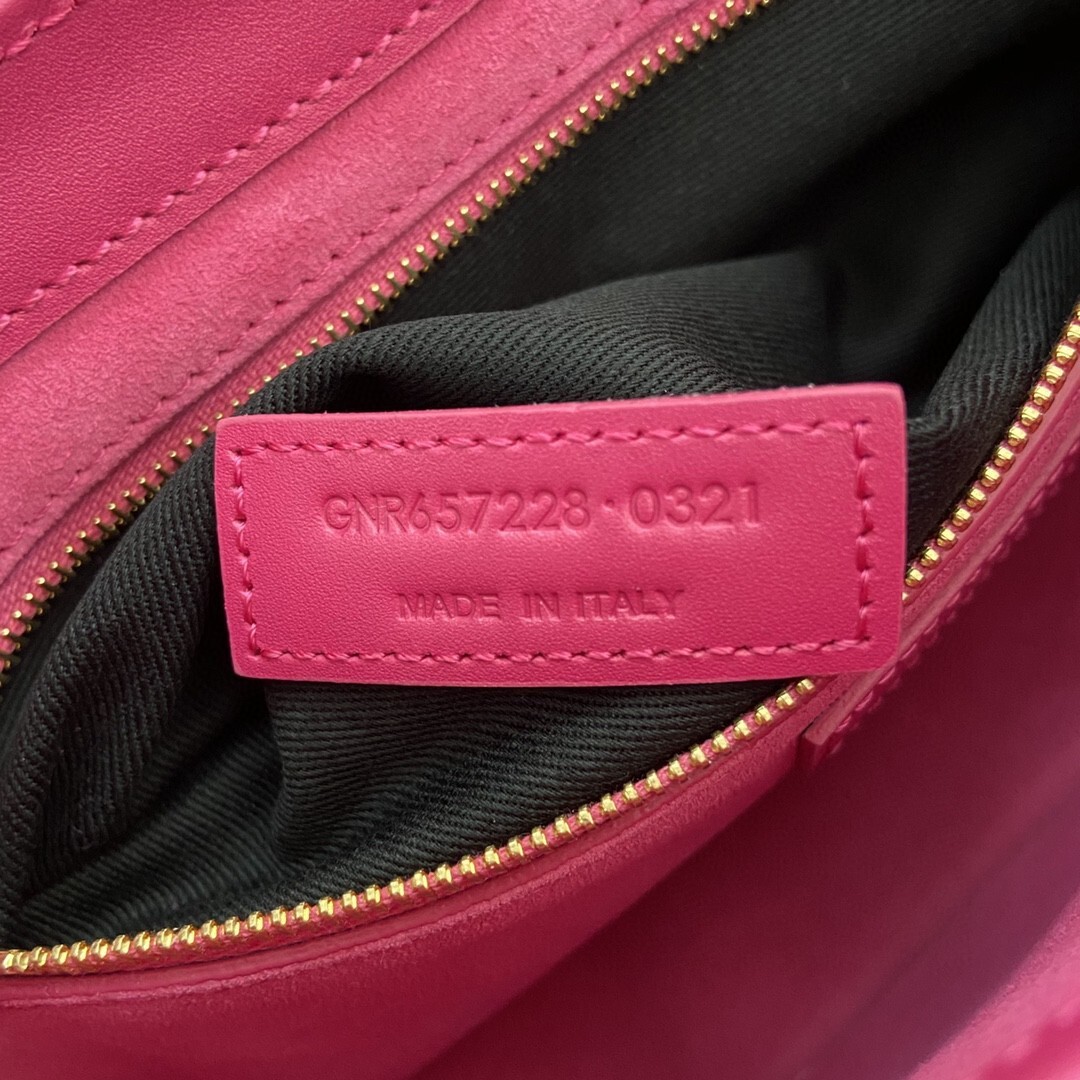 Saint Laurent Le 5 à 7 hobo bag in fuchsia pink leather