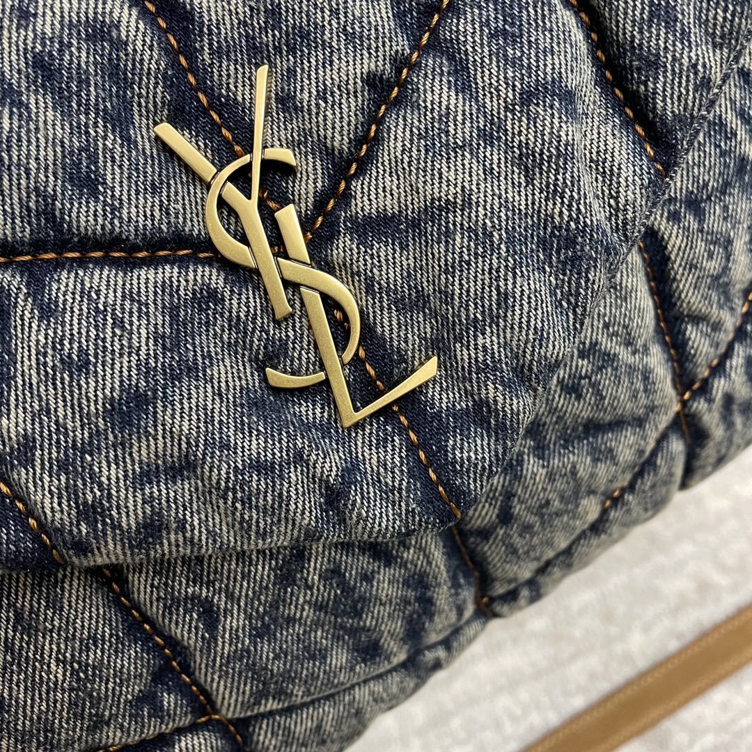 Saint Laurent Loulou Puffer bag available in various denim styles such as the Toy or Medium size