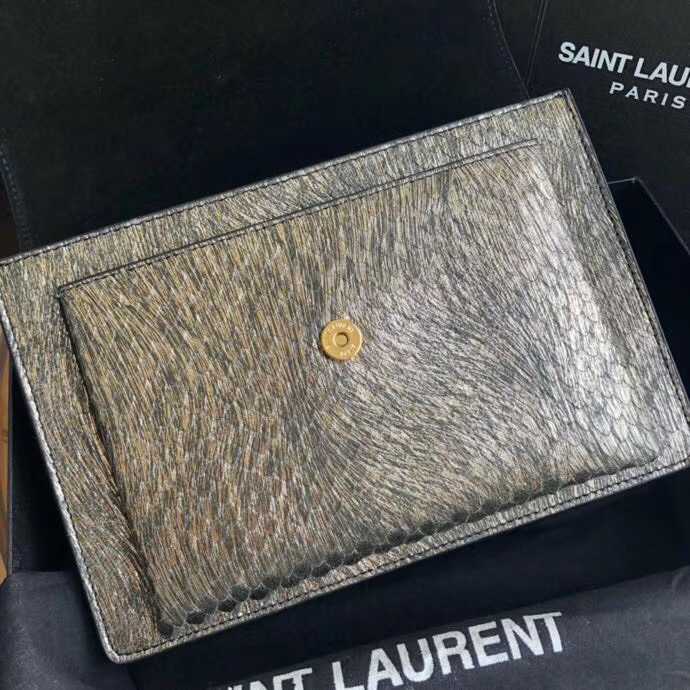 Saint Laurent Sunset Medium chain bag known for its structured accordion silhouette and iconic YSL monogram hardware