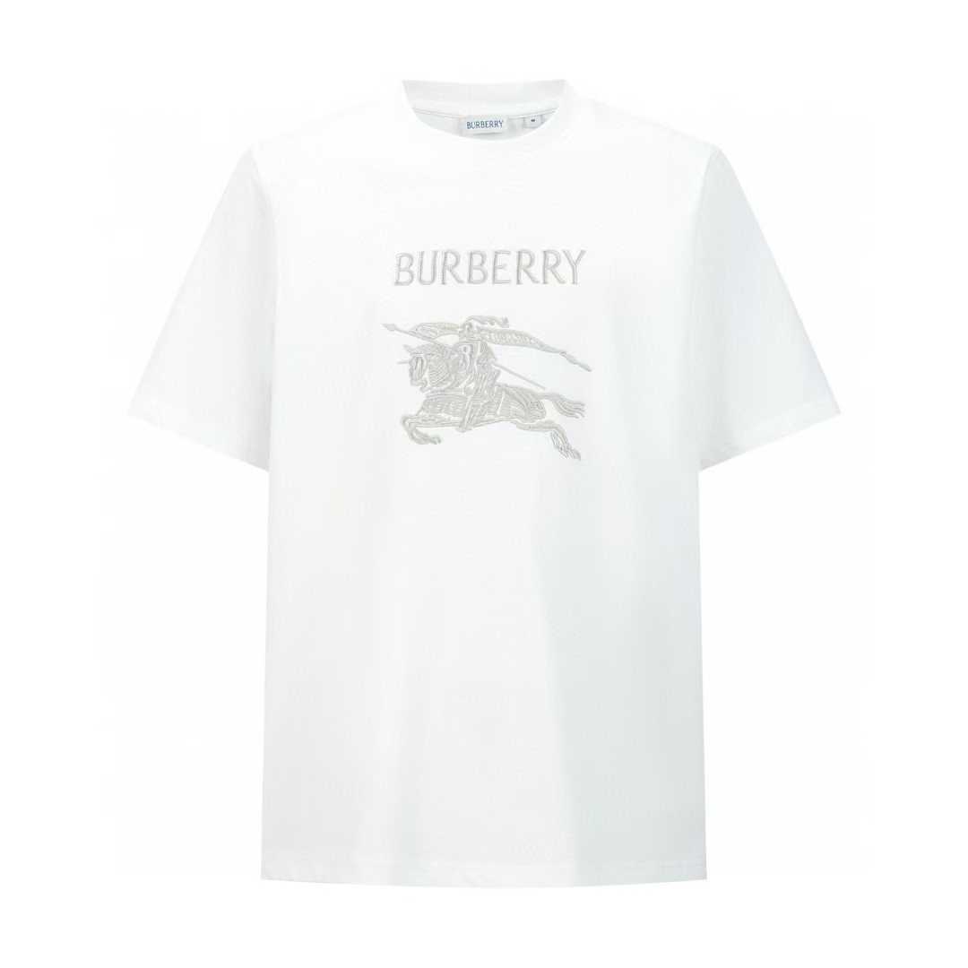 Burberry EKD Cotton T-shirt featuring embroidered logo and Equestrian Knight Design