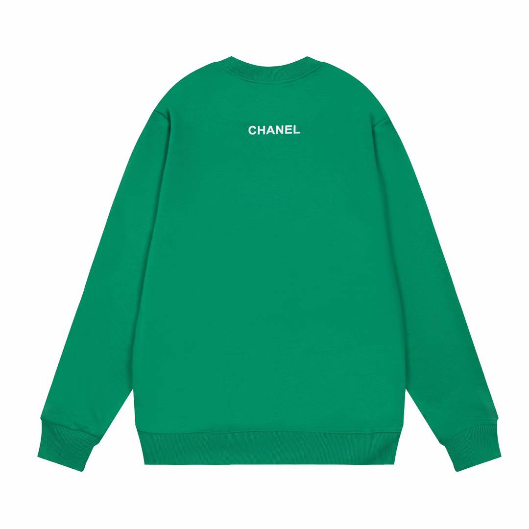 Chanel logo sweatshirt green