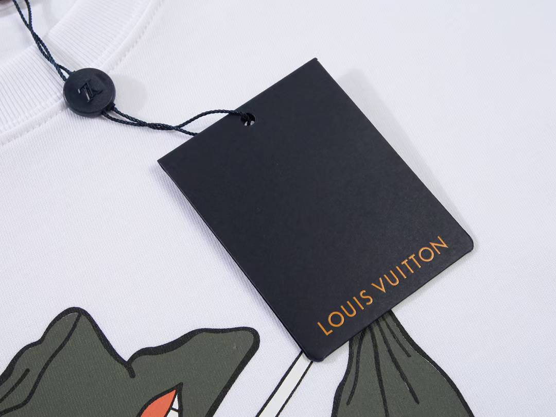 LV printed cotton t-shirt White