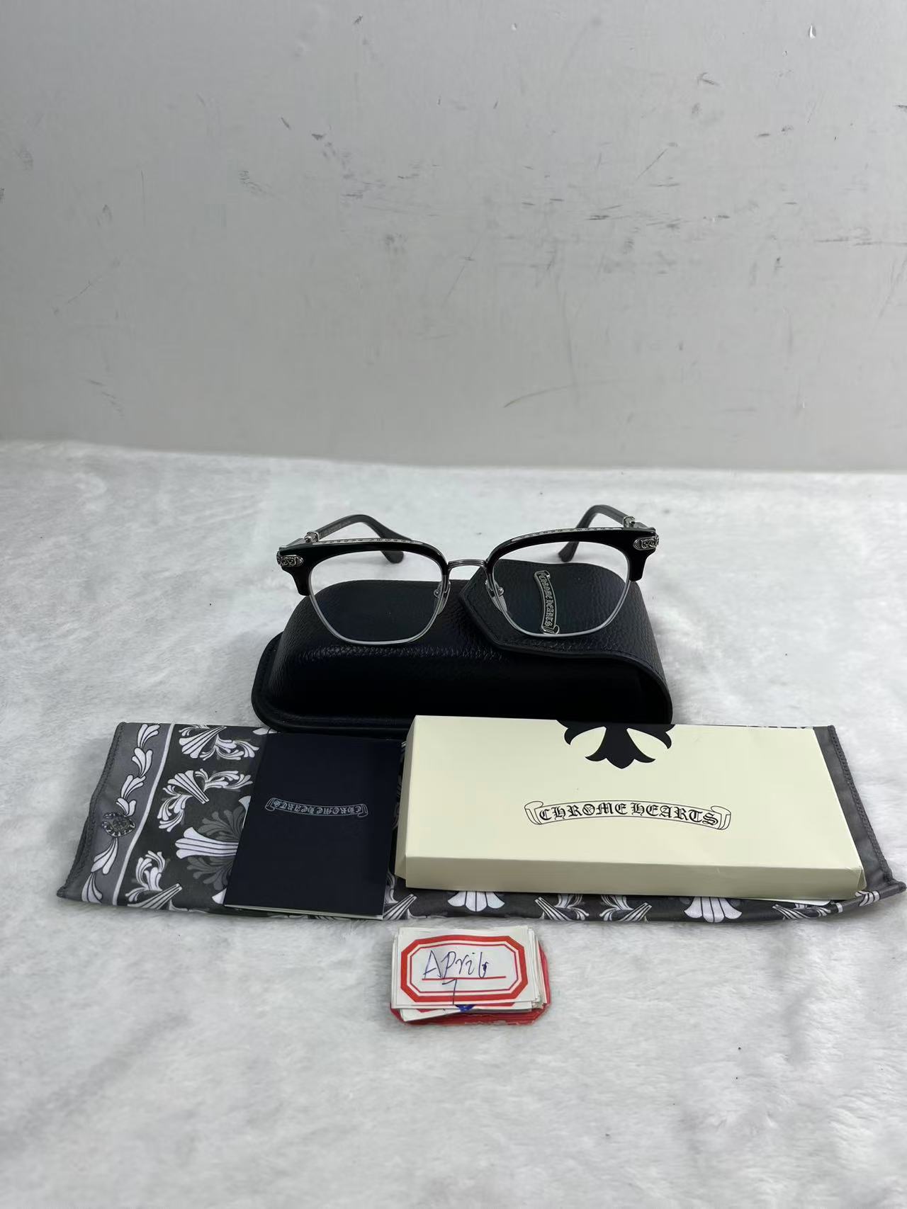 Chrome Hearts Evagilist Anti-Blue Lens Glasses Black