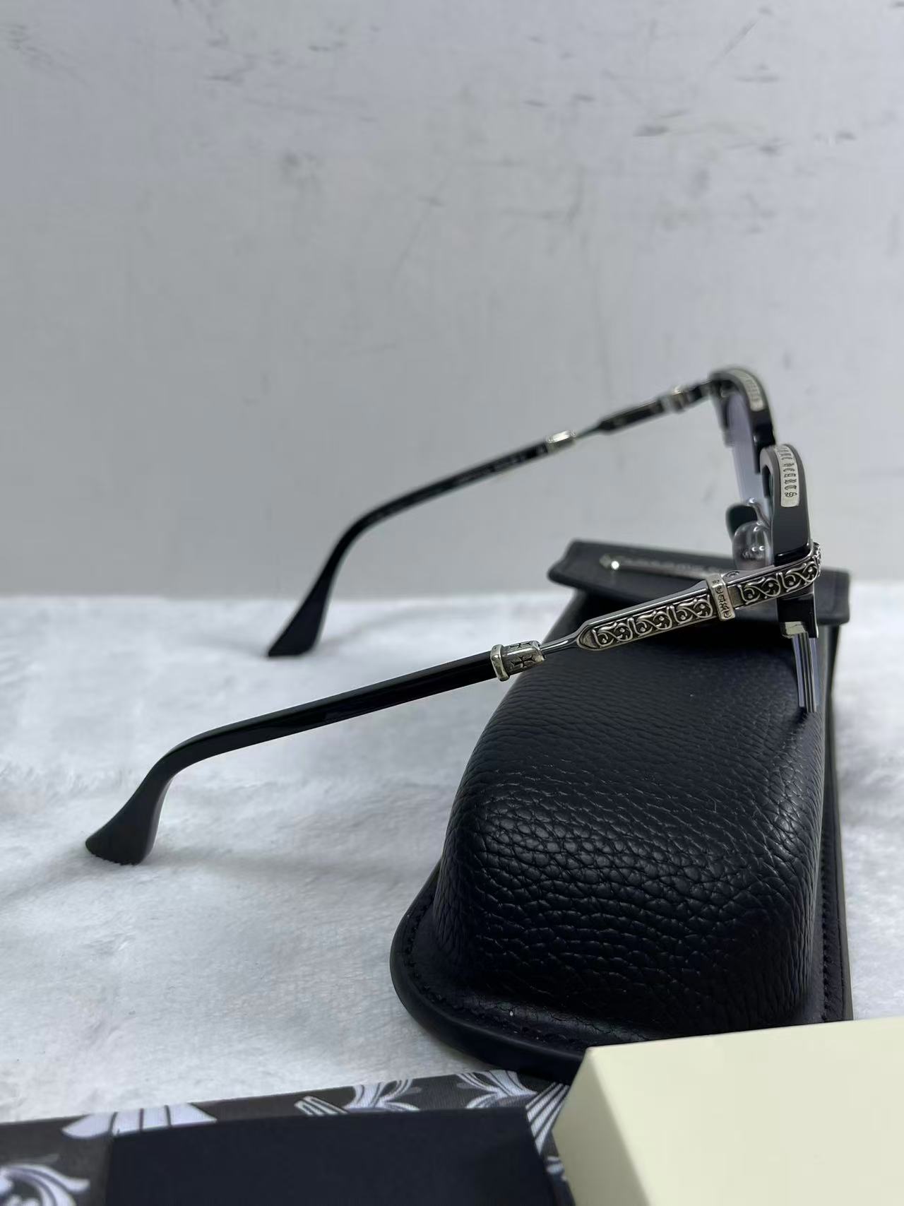 Chrome Hearts Evagilist Anti-Blue Lens Glasses Black