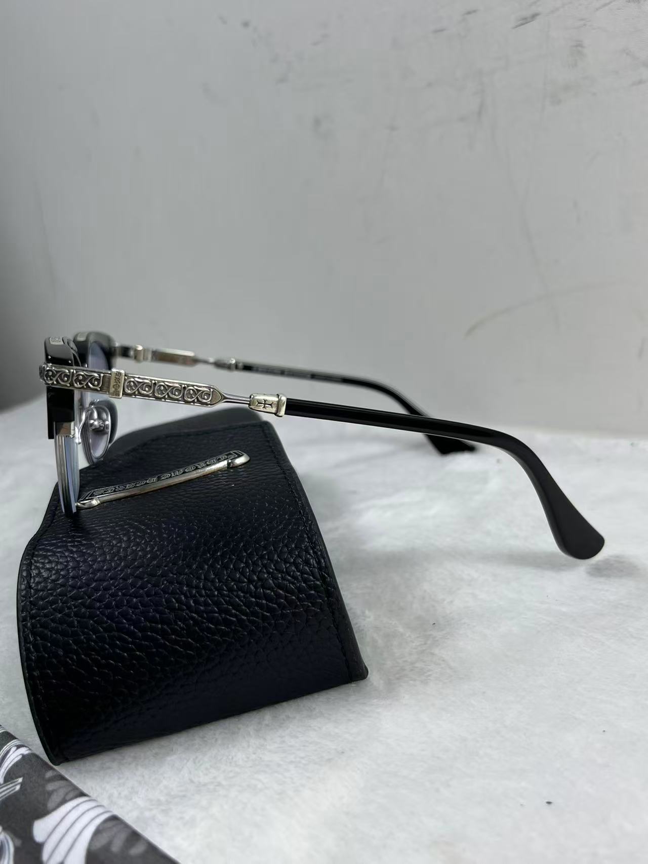 Chrome Hearts Evagilist Anti-Blue Lens Glasses Black