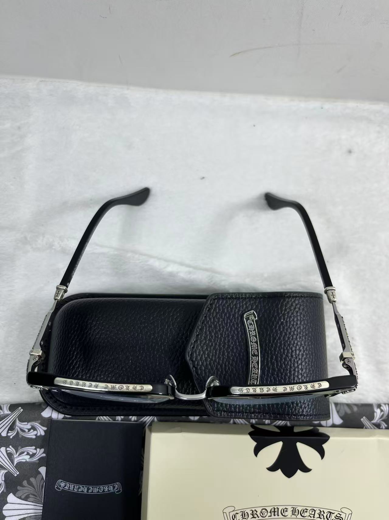 Chrome Hearts Evagilist Anti-Blue Lens Glasses Black