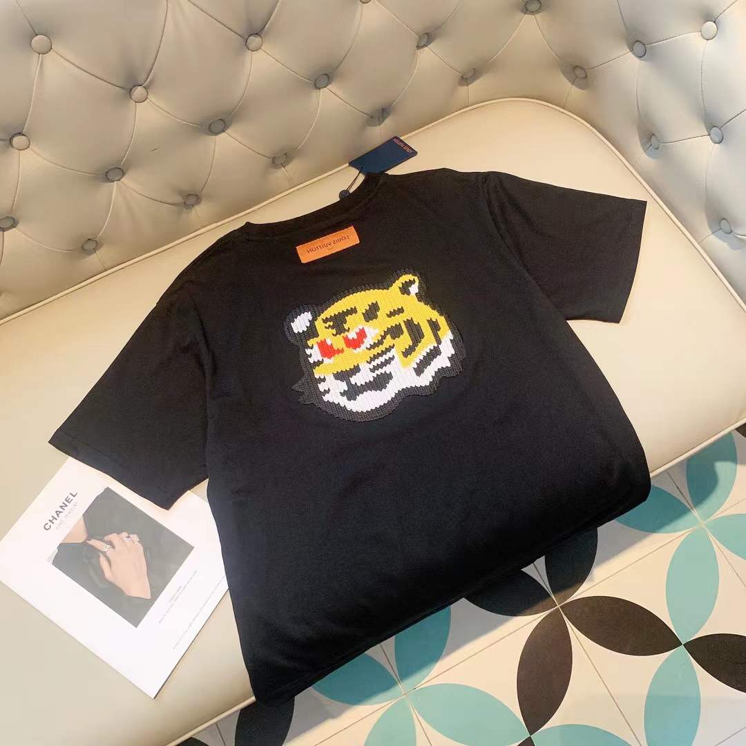 LV KENZO men's black t-shirt