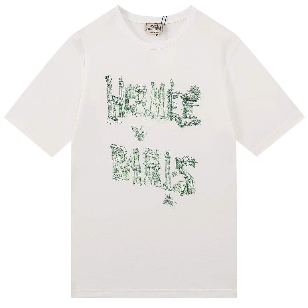 Hermès Paris printed cotton t-shirt