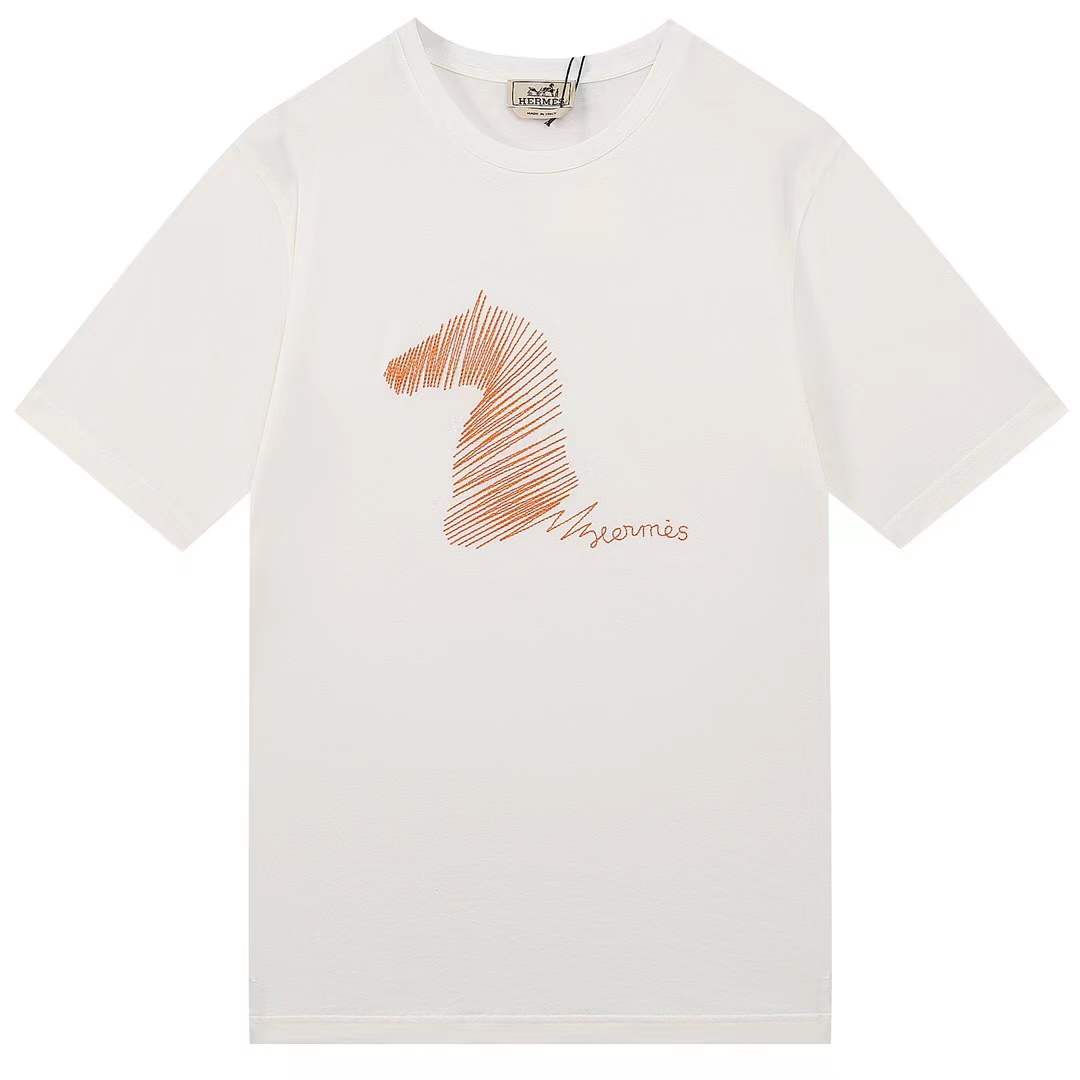 Hermès H'Cheval t-shirt with embroidered details
