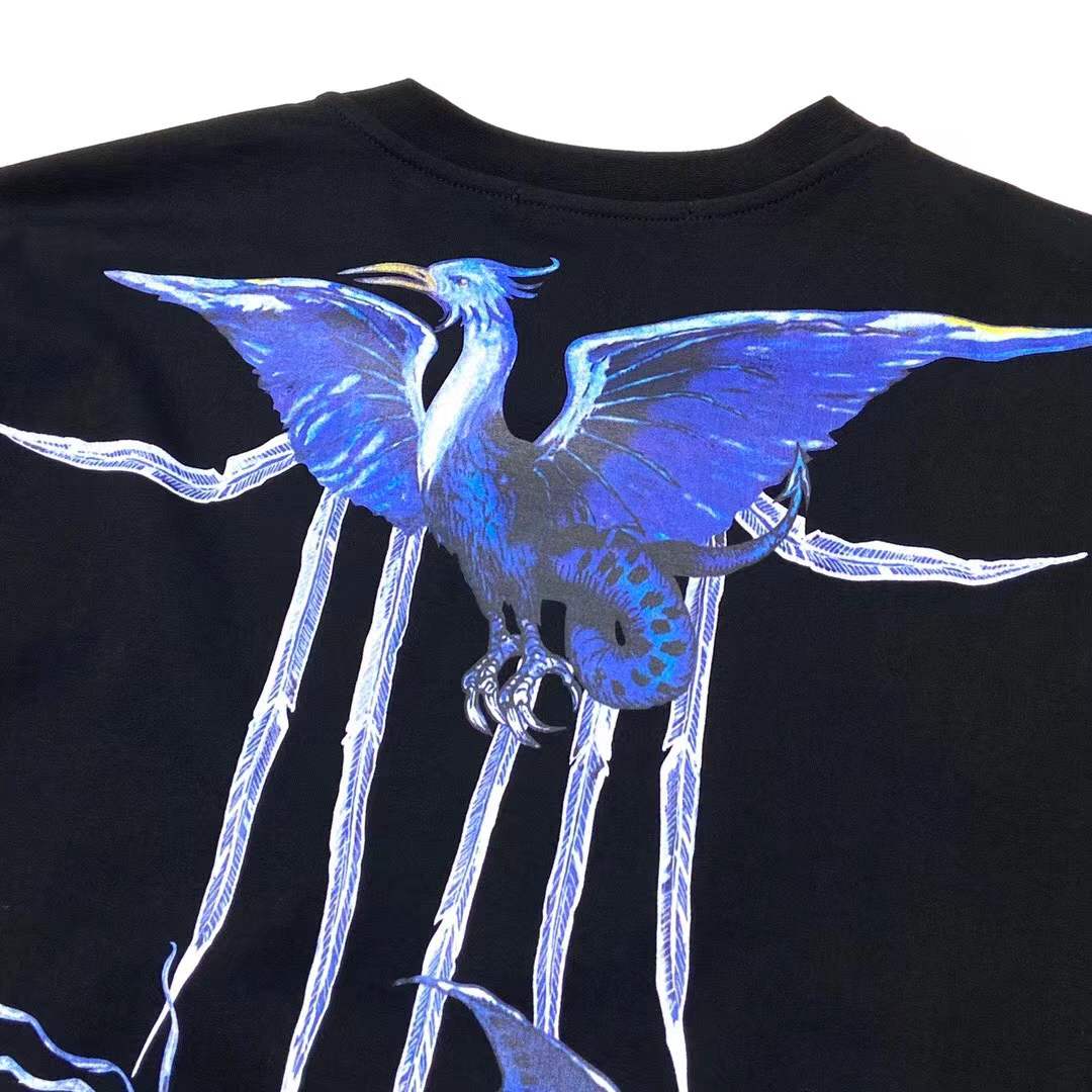 Givenchy black crewneck t-shirt featuring a front logo graphic inspired by Greek mythology and Picasso's art