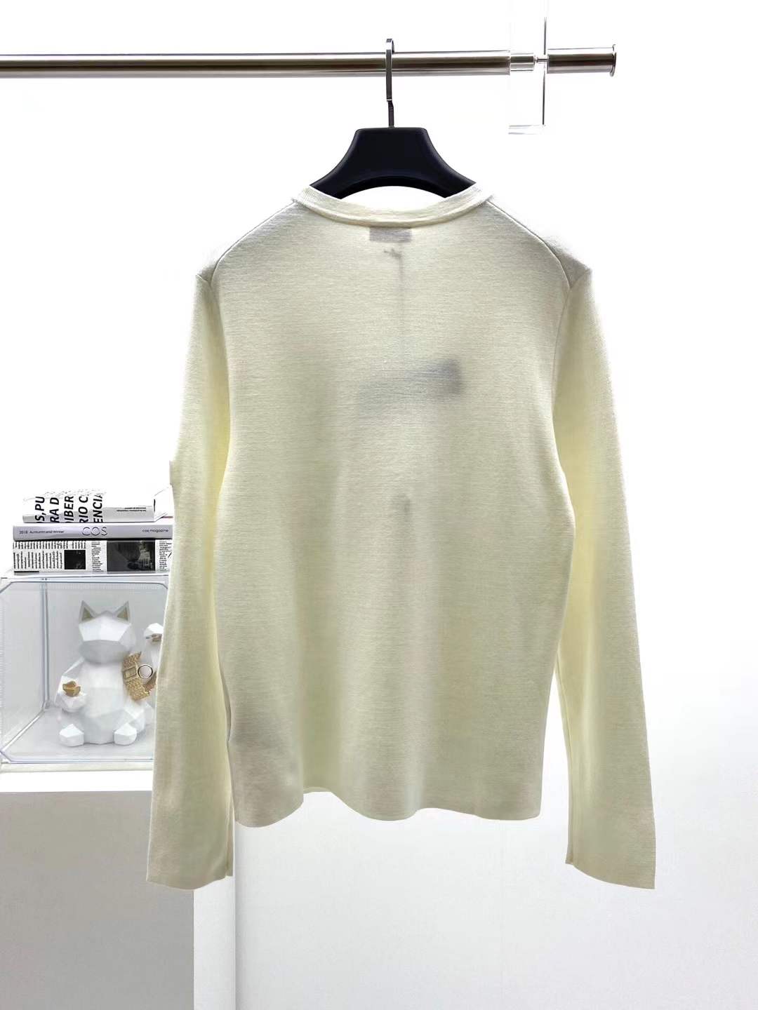 Dior white Stone Island knit sweatshirt