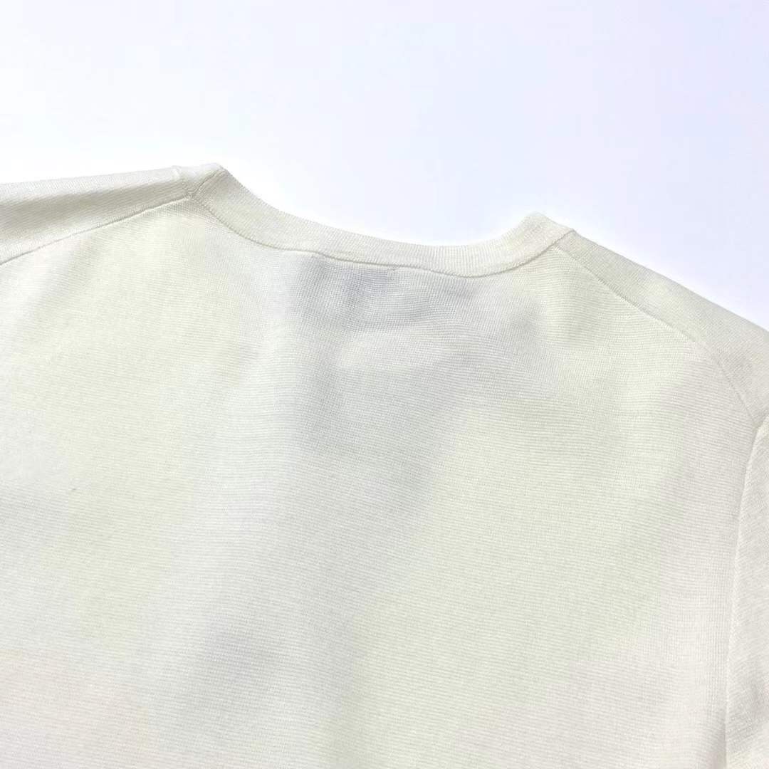 Dior white Stone Island knit sweatshirt