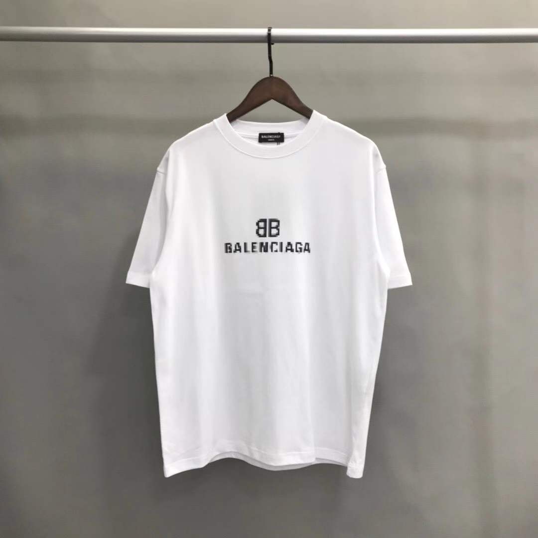 Balenciaga Men's BB Pixel Logo T-shirt