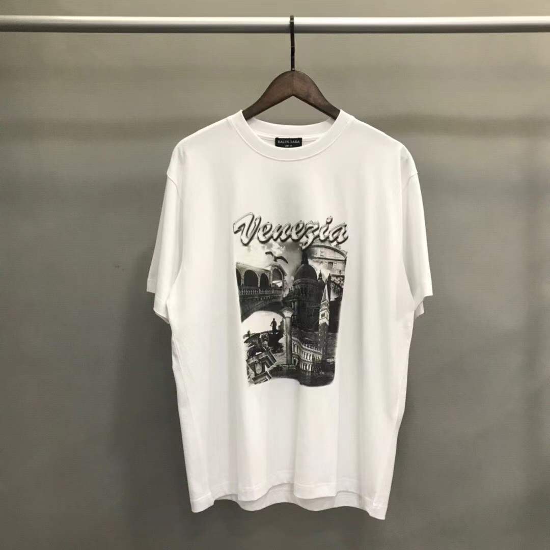 Balenciaga Venezia Print Oversized T-Shirt