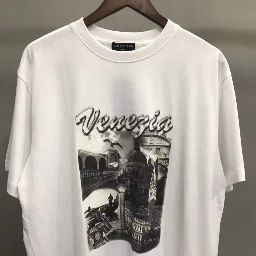 Balenciaga Venezia Print Oversized T-Shirt